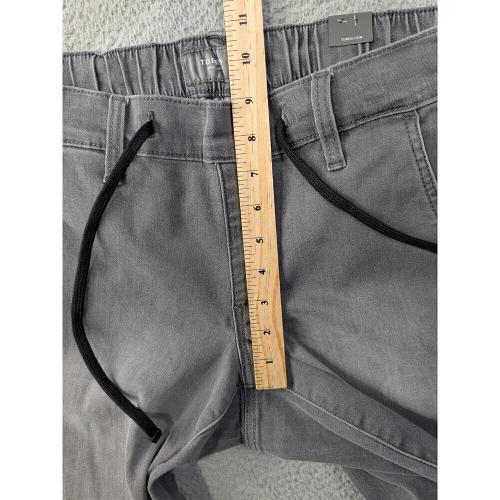 Torrid Crop Pull On Boyfriend Straight Pants Womens M/L 10 Medum/Large Gray - Picture 11 of 16